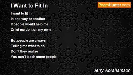 Jerry Abrahamson - I Want to Fit In