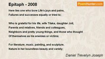 Daniel Trevelyn Joseph - Epitaph - 2008