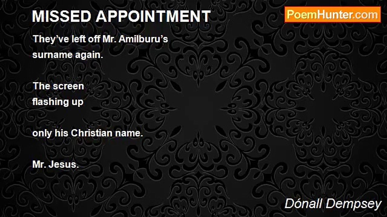 Dónall Dempsey - MISSED APPOINTMENT