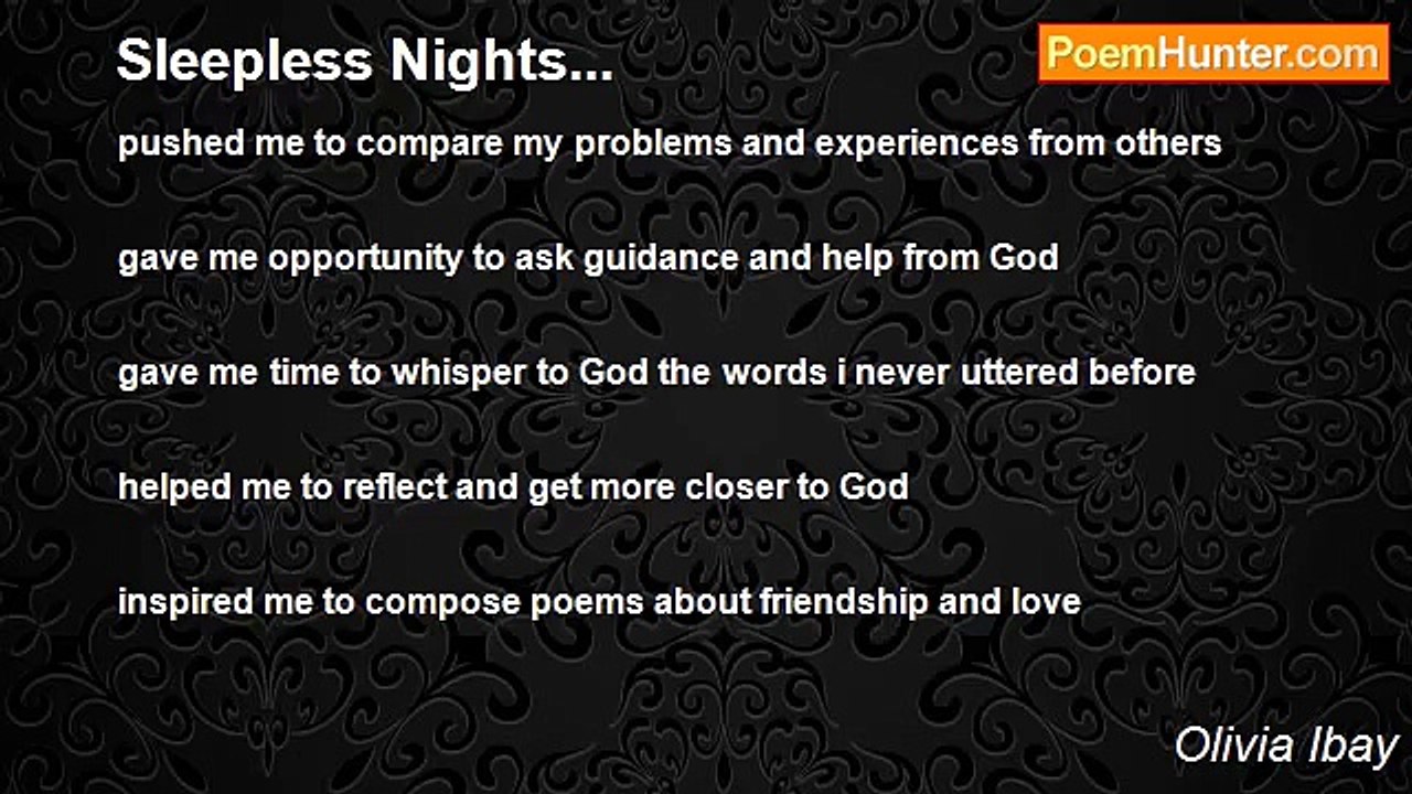 Olivia Ibay - Sleepless Nights...