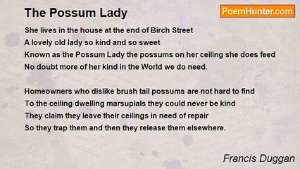 Francis Duggan - The Possum Lady