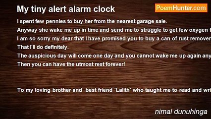 nimal dunuhinga - My tiny alert alarm clock