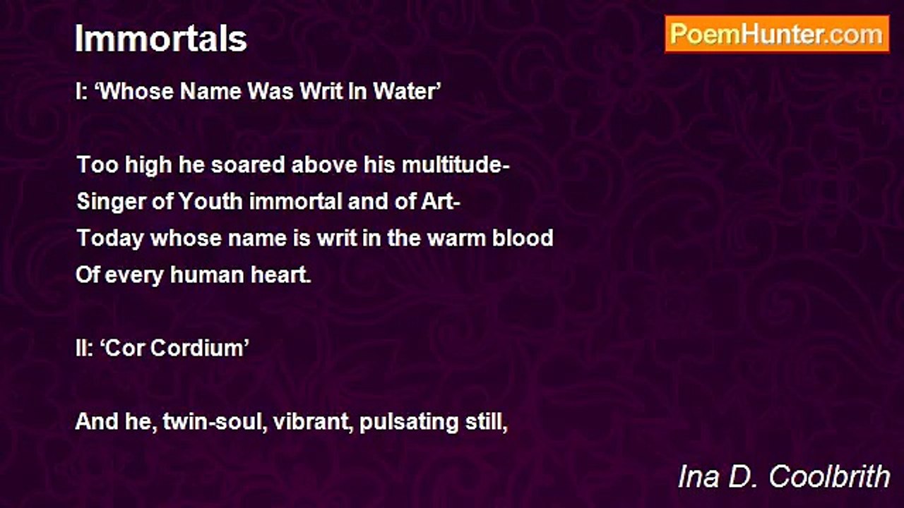 Ina D. Coolbrith - Immortals