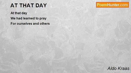 Aldo Kraas - AT THAT DAY