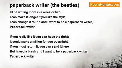amy forde - paperback writer (the beatles)
