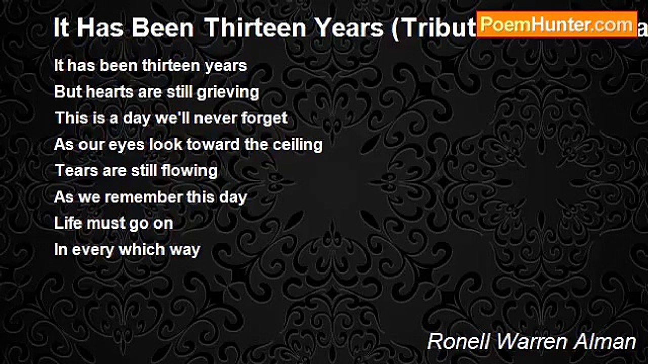 Ronell Warren Alman - It Has Been Thirteen Year...