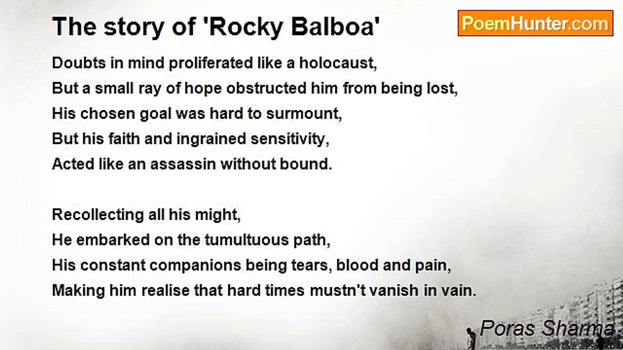 Poras Sharma - The story of 'Rocky Balboa'
