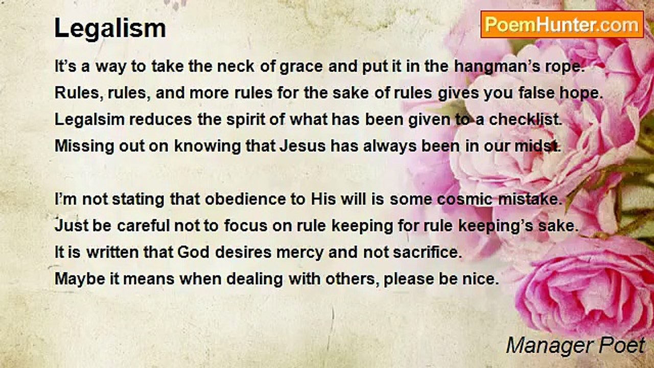 Manager Poet - Legalism