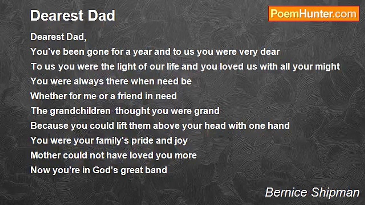 Bernice Shipman - Dearest Dad