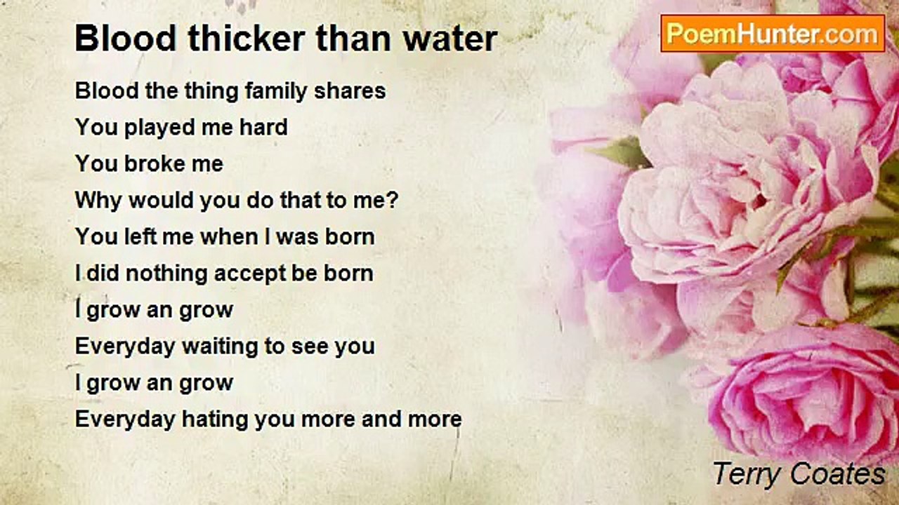 Terry Coates - Blood thicker than water