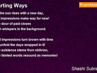 Shashi Subramanya - Parting Ways
