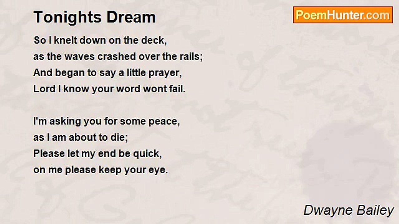 Dwayne Bailey - Tonights Dream