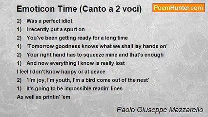 Paolo Giuseppe Mazzarello - Emoticon Time (Canto a 2 voci)