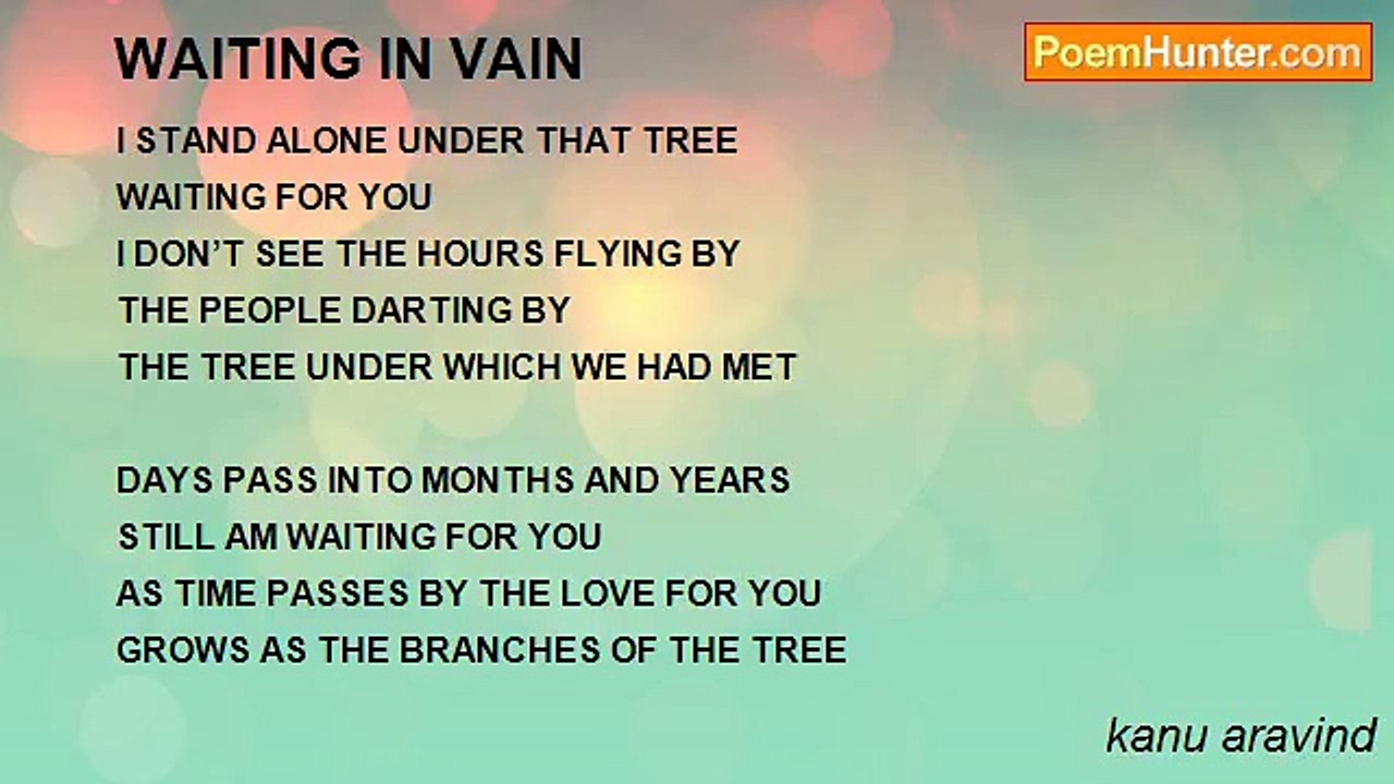 kanu aravind - WAITING IN VAIN
