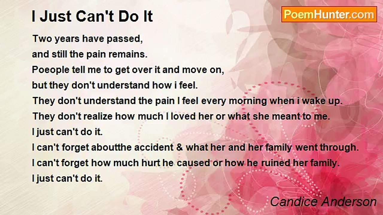 Candice Anderson - I Just Can't Do It
