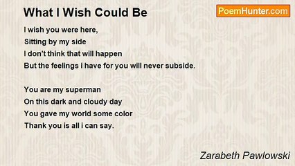 Zarabeth Pawlowski - What I Wish Could Be