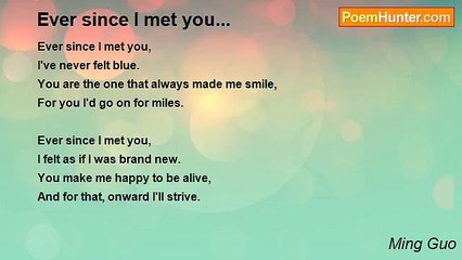 Ming Guo - Ever since I met you...