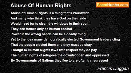 Francis Duggan - Abuse Of Human Rights