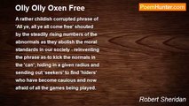 Robert Sheridan - Olly Olly Oxen Free