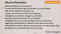 Francis Duggan - What Is Patriotism