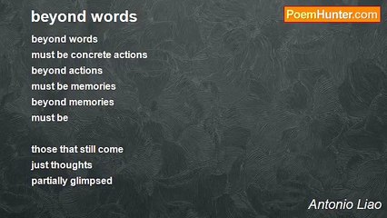 Antonio Liao - beyond words