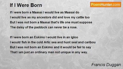 Francis Duggan - If I Were Born