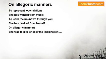 Gioom Galen - On allegoric manners