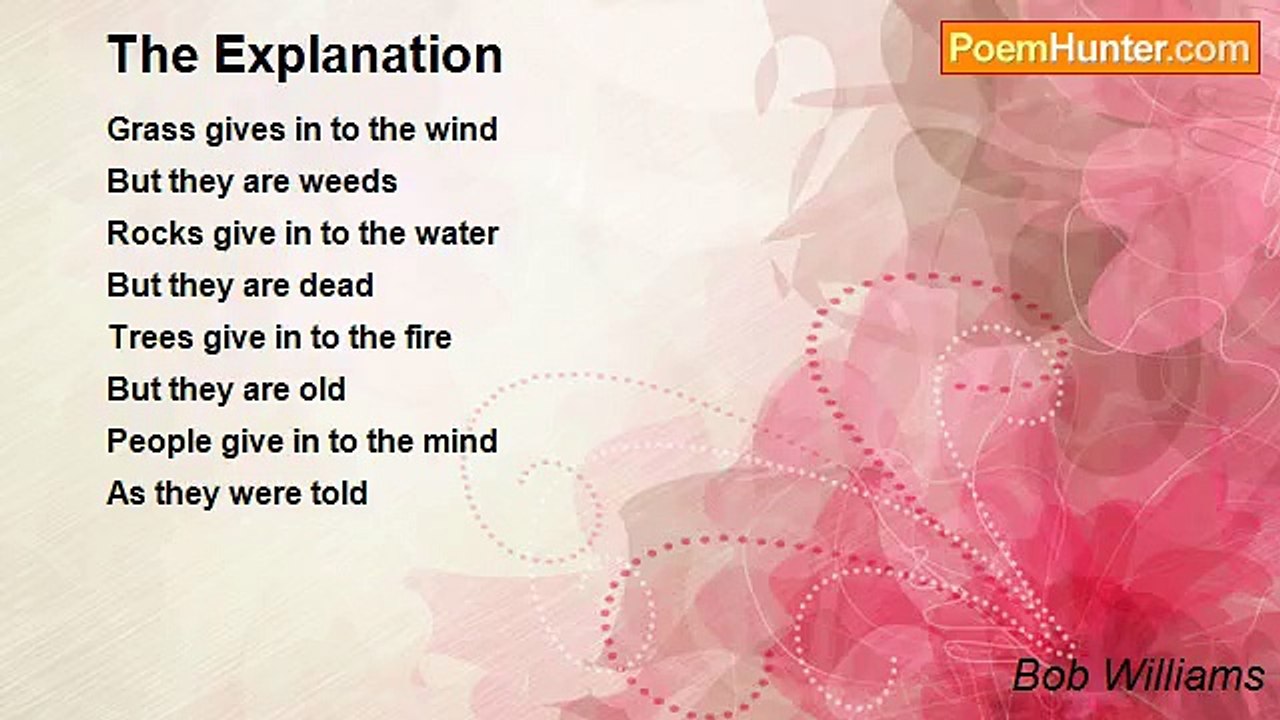 Bob Williams - The Explanation