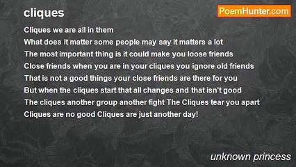 unknown princess - cliques