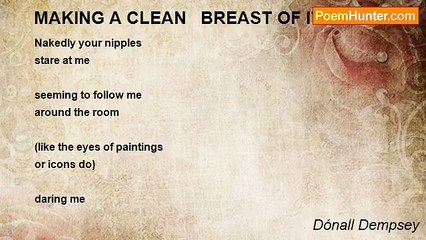 Dónall Dempsey - MAKING A CLEAN   BREAST OF IT