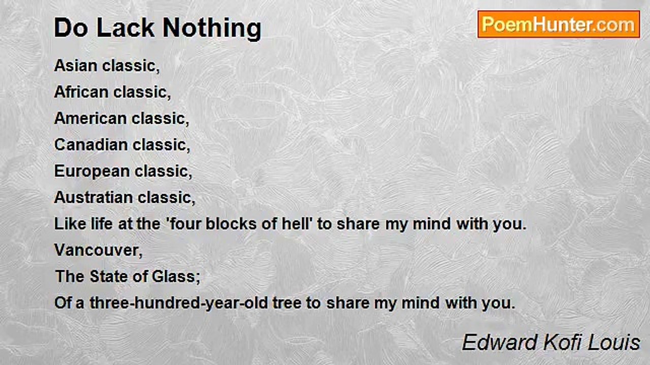 Edward Kofi Louis - Do Lack Nothing