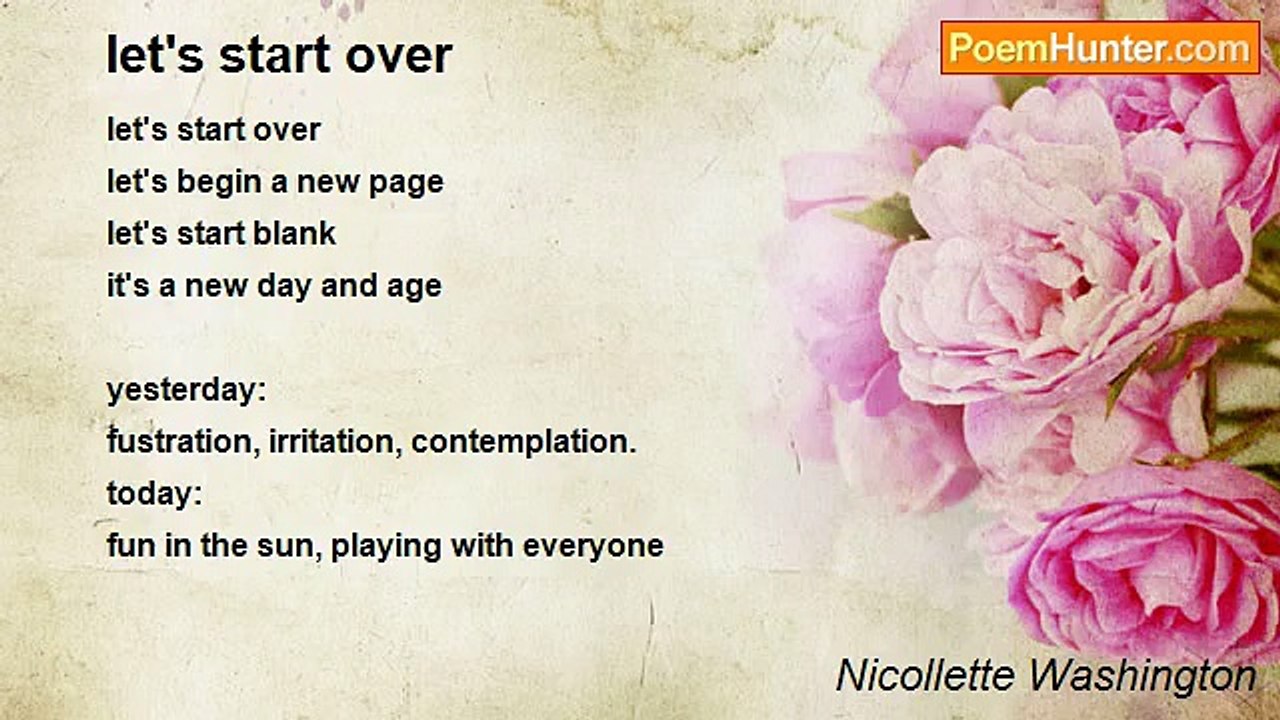 Nicollette Washington - let's start over
