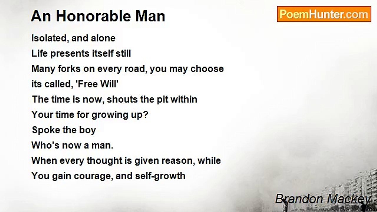 Brandon Mackey - An Honorable Man