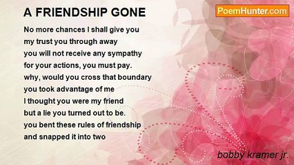 bobby kramer jr. - A FRIENDSHIP GONE