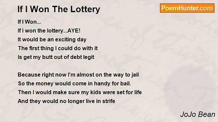 JoJo Bean - If I Won The Lottery