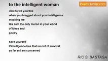 RIC S. BASTASA - to the intelligent woman