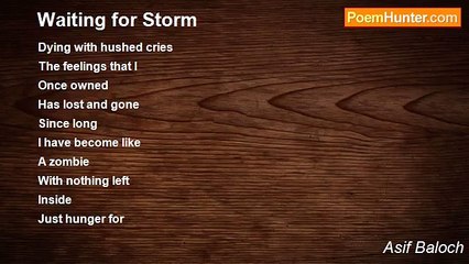 Asif Baloch - Waiting for Storm