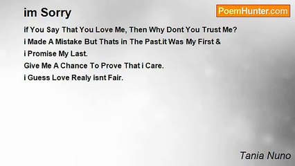 Tania Nuno - im Sorry