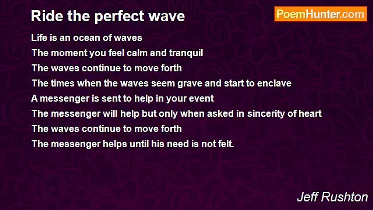 Jeff Rushton - Ride the perfect wave
