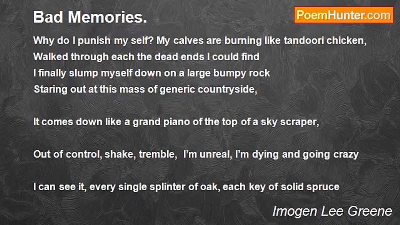Imogen Lee Greene - Bad Memories.