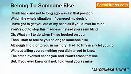 Marcquiese Burrell - Belong To Someone Else