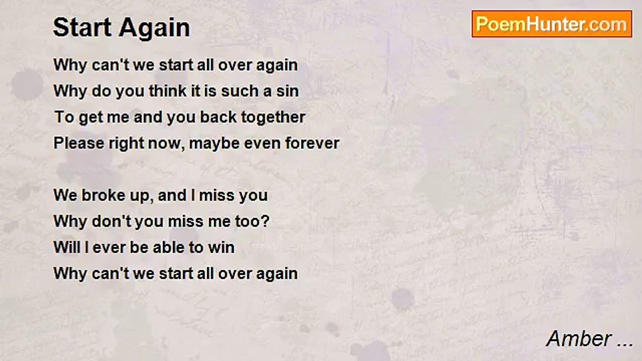 Amber ... - Start Again