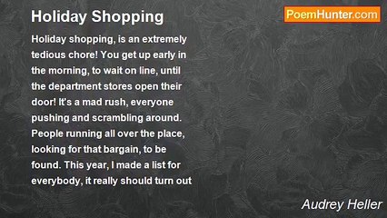 Audrey Heller - Holiday Shopping