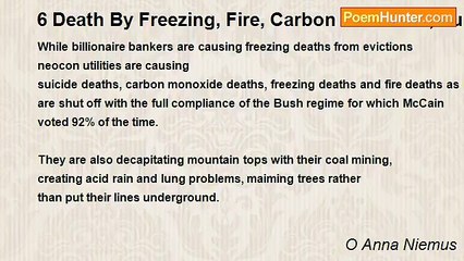 O Anna Niemus - 6 Death By Freezing, Fire, Carbon Monoxide, Suicide