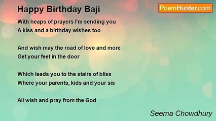 Seema Chowdhury - Happy Birthday Baji