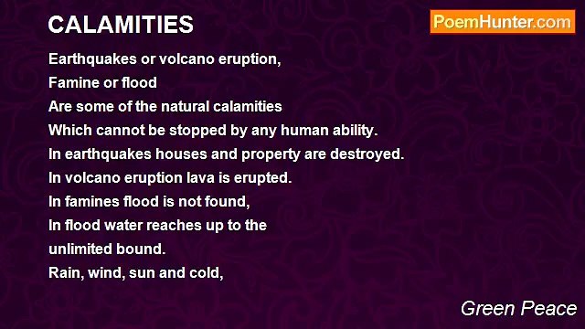 Green Peace - CALAMITIES