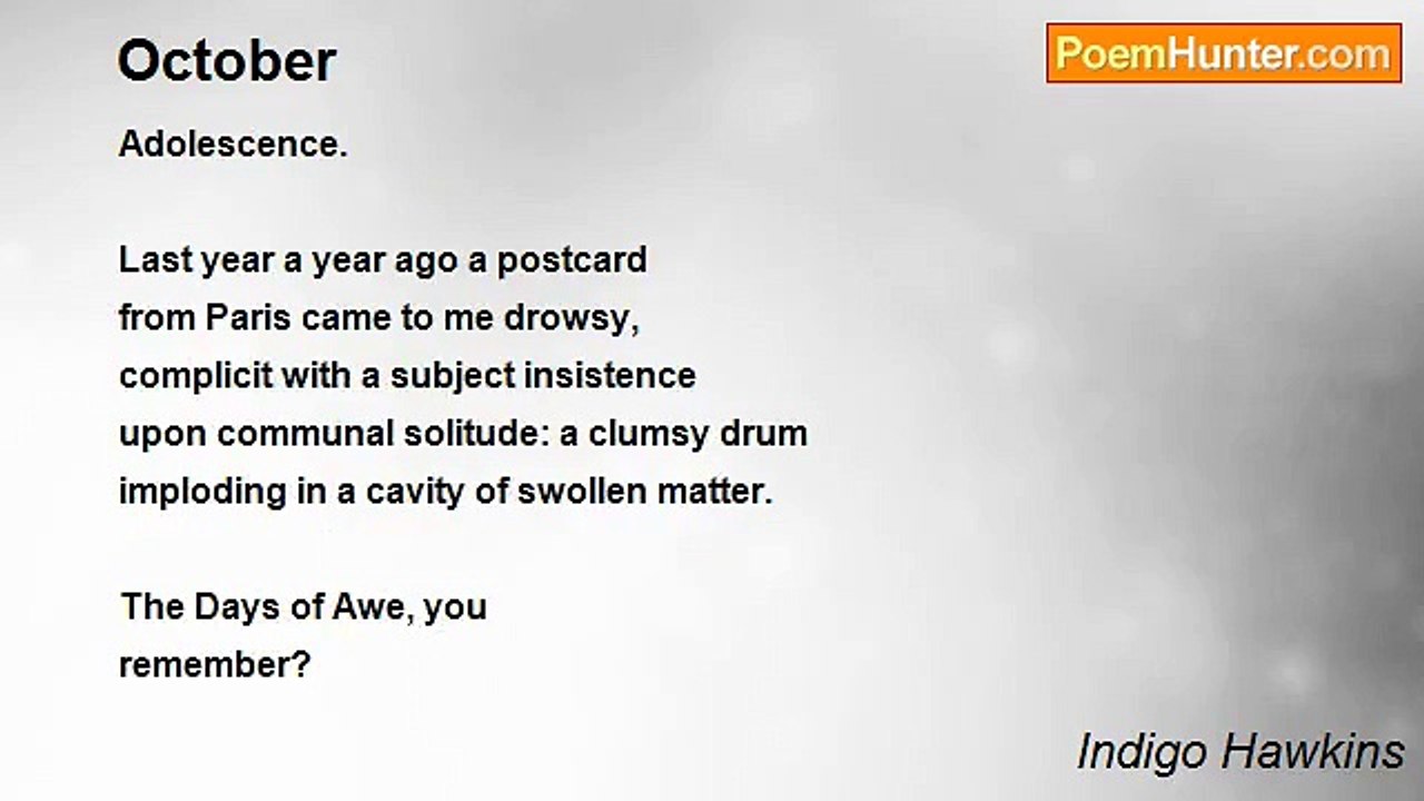 Indigo Hawkins - October