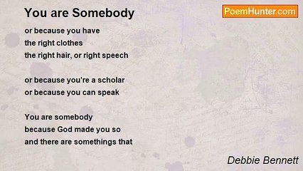 Debbie Bennett - You are Somebody