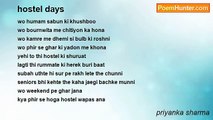 priyanka sharma - hostel days