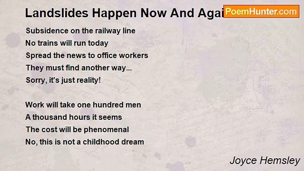 Joyce Hemsley - Landslides Happen Now And Again